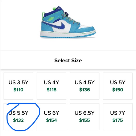 Jordan 1 sprit blues size 5.5 - Picture 7 of 7